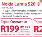 Nokia Lumia 520-Top Up Contract 50
