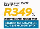 Samsung Galaxy P5200 Tab3 10" Tablet-On Smartdata 1GB Topup/Contract