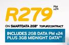 Asus Google Nexus 7" Tablet-On Smartdata 2GB Topup/Contract