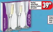 Resital Wine/Flute Glasses 3 Piece-Per Pack