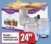 Nevakar Whisky Glasses 4 Piece-Per Pack