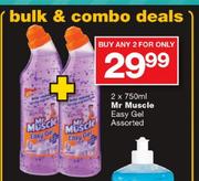 Mr Muscle Easy Gel -2 x 750Ml Each