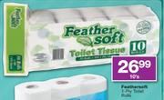Feathersoft 1-Ply Toilet Rolls- 10's