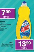 Ajax Opwasmiddel Verskeidenheid-750ml Elk