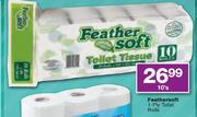 Feathersoft 1-Ply Toilet Rolls-10's