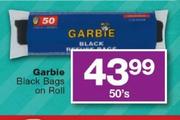 Garbie Black Bags On  Roll-50's