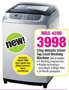 Samsung 13Kg Metallic Silver Top Load Washing Machine(WA13F5S4UWA)