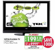 Tek HD Ready HDMI Plasma TV-42" (107cm)