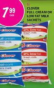 Clover Low Fat Milk Sachets-1Ltr