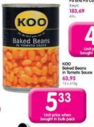 Koo Baked Beans in Tomato Sauce-410gm