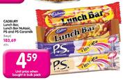 Cadbury Lunch Bar,Lunch Bar Nutasic,PS and PS Caramilk Each