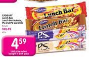 Cadbury Lunch Bar,Lunch Bar Nutasic,PS and PS Caramilk-40's