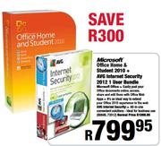 Microsoft Office Home & Student 2010 + AVG Internet Security 2012 1 User Bundle