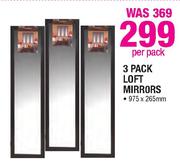 3 Pack Loft Mirrors-Per Pack
