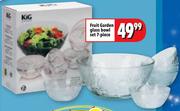 Fruit Garden Glass Bowl Set 7 Piece