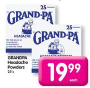 Grandpa Headache Powders-25's Each