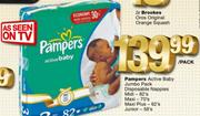 Pampers Active Baby Jumbo Pack-82's/70's/62's/58's per pack