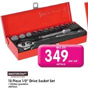 Mastercraft 13 Piece 1/2" Drive Socket Set-Per Set