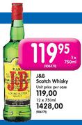 J&B Scotch Whisky-12x750ml 