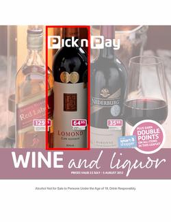 PicknPay : Wine & Liquor (22 Jul - 5 Aug), page 1