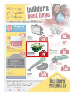 Builders Warehouse : Builders Best Buys (24 Jul - 12 Aug), page 1