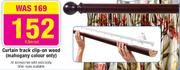 Curtain Track Clip-On Wood(Mahogany Colour Only)-1.5m Rod