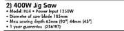 Ryobi 400W Jig Saw(HJ4)-Each