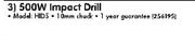 Ryobi 500W Impact Drill(HID5)-Each