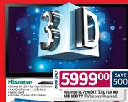 Hisense Cinema FHD 3D LED LCD TV-42"(107cm)