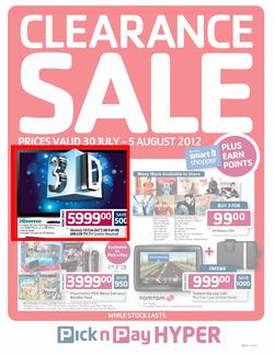 PicknPay Hyper : Clearance Sale (30 Jul - 5 Aug), page 1