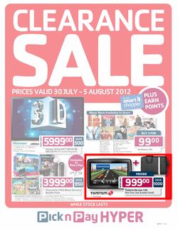 PicknPay Hyper : Clearance Sale (30 Jul - 5 Aug), page 1