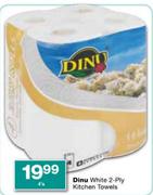 Dinu White 2-Ply Kitchen Towels-4's