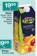 Clover Krush 100% Fruit Juice Blend-2Ltr