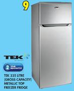 Tek Metallic Top Freezer Fridge-225Ltr (Gross Capacity)