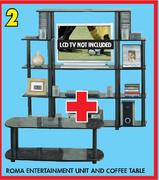 Roma Entertainment Unit And Coffee Table-Each