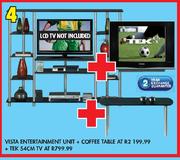 Vista Entertainment Unit + Coffee Table + Tek 54cm TV-Per Set
