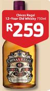 Chivas Regal 12-Year Old Whiskey-750ml