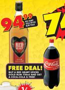 Red Heart Gold Spiced Rum-750ml