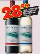Two Oceans Cabernet Sauvignon Merlot/Sauvignon Blanc-750ml Each