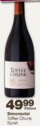 Simonsvlei Toffee Chunk Syrah-750ml