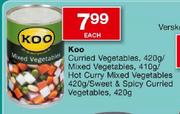 Koo Curried Vegetables-420g/Mixed Vegetables-410g Each