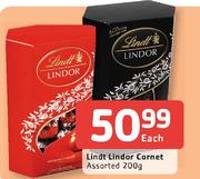 Lindt Lindor Cornet Assorted-200g Each