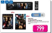 Sinotec 3" DVD Front Loader Plus 8GB USB Plus 2 DVD Movies-Per Bundle
