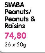 Simba Peanuts/Peanuts & Resins-36x50gm