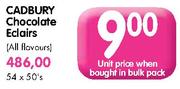 Cadbury Chocolate Eclairs(All Flavours)-50's pack