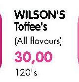 Wilson's Toffee's(All Flavours)-120's pack