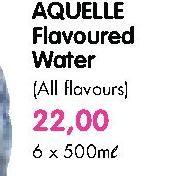 Aquelle Flavloured Water(All Flavours)-6x500ml