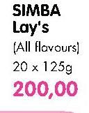 Simba Lay's(All Flavours)-20x125gm Each