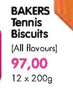 Bakers Tennis Biscuits(All Flavours)-12x200gm