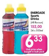 Energade Sports Drinks(All Flavours)-500ml Each 